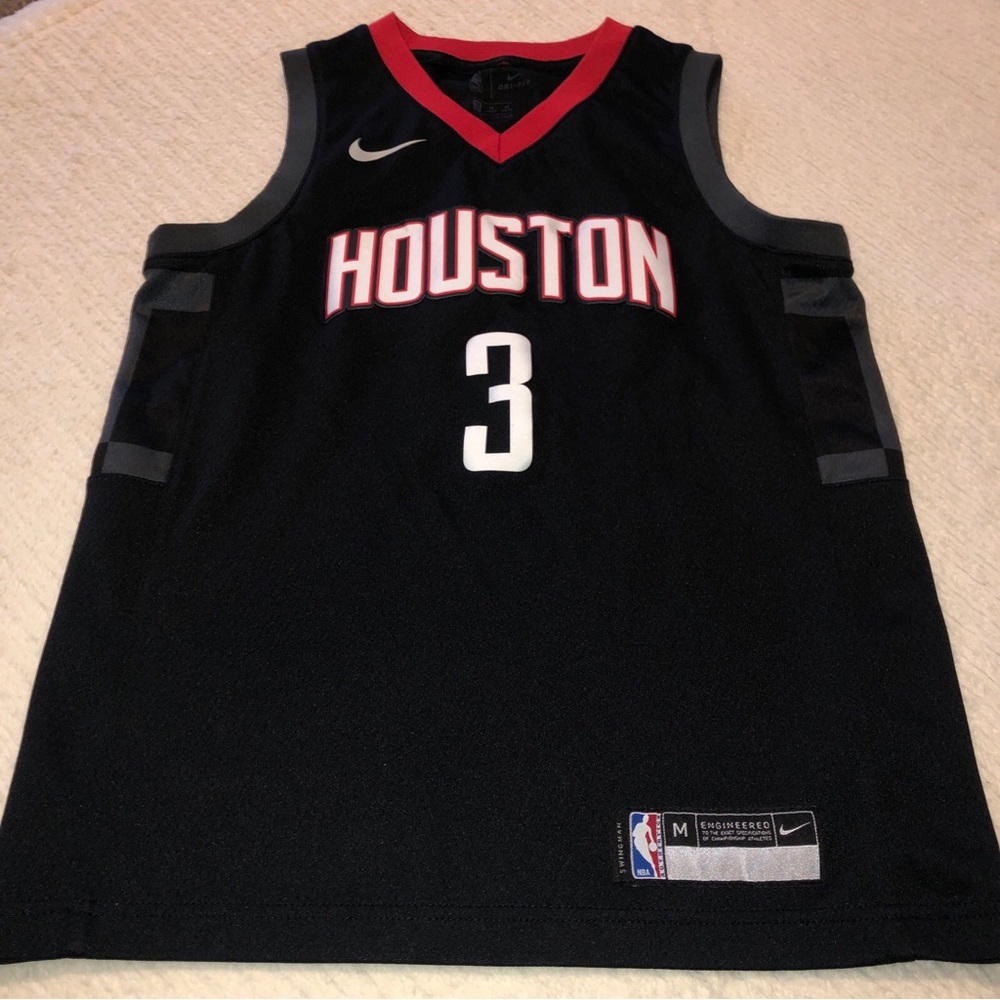 HOUSTON ROCKETS #3 CHRIS PAUL NBA JERSEY BY NIKE DRI-FIT SWINGMAN BOY'S MEDIUM.